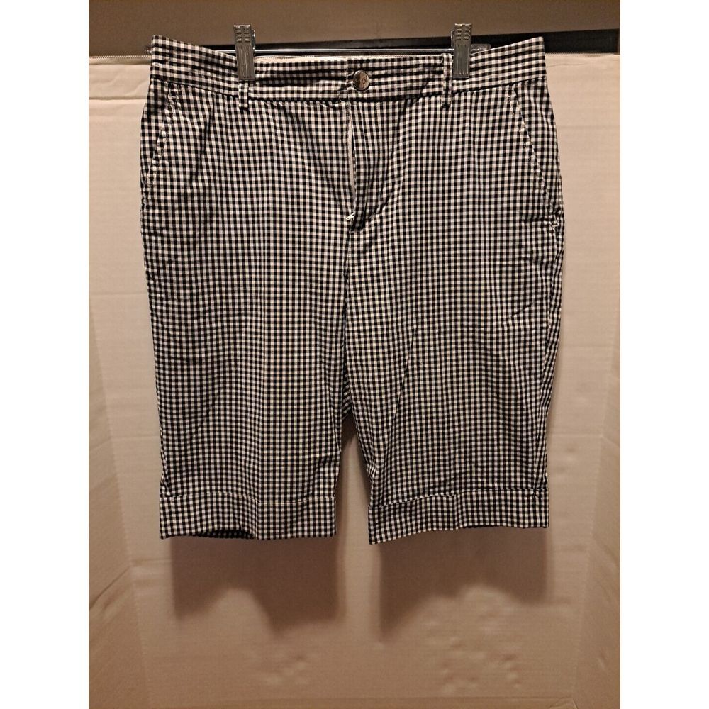 Lauren‎ Ralph Lauren Active Shorts Women 8 Black & White, Stretch, Pockets